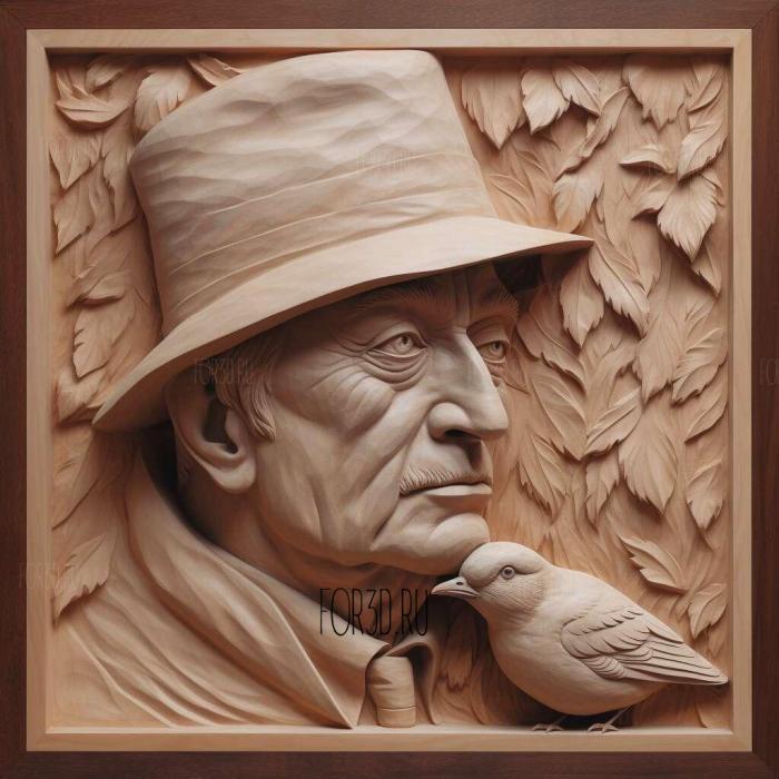 ren magritte 1 3d stl модель для ЧПУ